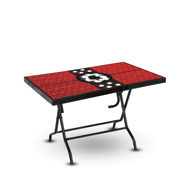 Deco Classic Table 6 Seat SL Print Fog - Black Rfl Deco Classic Table 6 Seat SL Print Fog - Black - Image 1