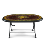 Rfl Dining Table 6 Seat Elegant SL Print Jewel -Black - Image 2