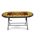 Rfl Deco Classic Table 6 Seat S/L Print Crest - Black - Image 2