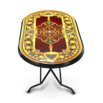 Rfl Deco Classic Table 6 Seat S/L Print Crest - Black - Image 3