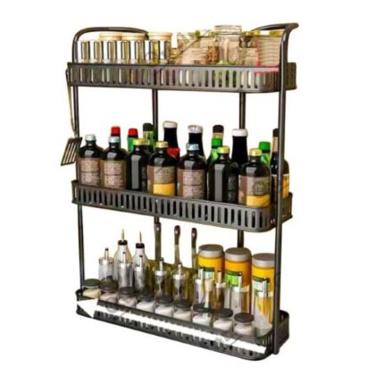 Stainless steel ss 3 Tier Kitchen Spice Rack Wall Mounted
