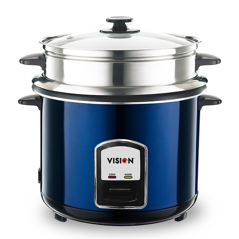 WhatsApp_Image_2024-02-08_at_4.25.44_PM_h4k2-79 VISION Rice Cooker 3.0 Liter REL-50-05 SS Blue (Double Pot) - Image 1